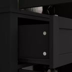 Tall Wooden Storage Cabinet with 4 Shutter Doors, 6 Shelves and 1 Drawer, 71.6" Height