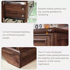 46 Farmhouse 5 Drawers Dresser for Bedroom, Tall Wood Chest of Drawers with Natural Texture for Bedroom, Living Room