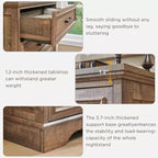 46 Farmhouse 5 Drawers Dresser for Bedroom, Tall Wood Chest of Drawers with Natural Texture for Bedroom, Living Room