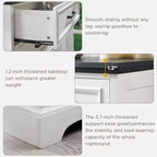 46 Farmhouse 5 Drawers Dresser for Bedroom, Tall Wood Chest of Drawers with Natural Texture for Bedroom, Living Room