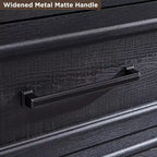 46 Farmhouse 5 Drawers Dresser for Bedroom, Tall Wood Chest of Drawers with Natural Texture for Bedroom, Living Room