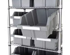 7-Tier NSF-Certified 22-Bin Rack Storage System, Steel Wire with Mobile Wheels and Leveling Feet