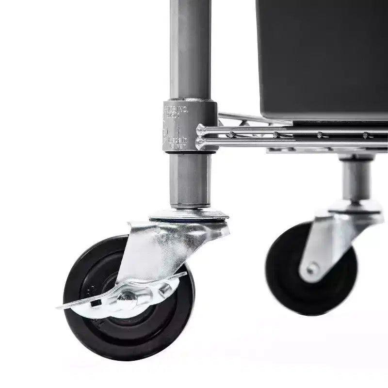 7-Tier NSF-Certified 22-Bin Rack Storage System, Steel Wire with Mobile Wheels and Leveling Feet