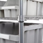 7-Tier NSF-Certified 22-Bin Rack Storage System, Steel Wire with Mobile Wheels and Leveling Feet