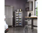 7-Tier NSF-Certified 22-Bin Rack Storage System, Steel Wire with Mobile Wheels and Leveling Feet