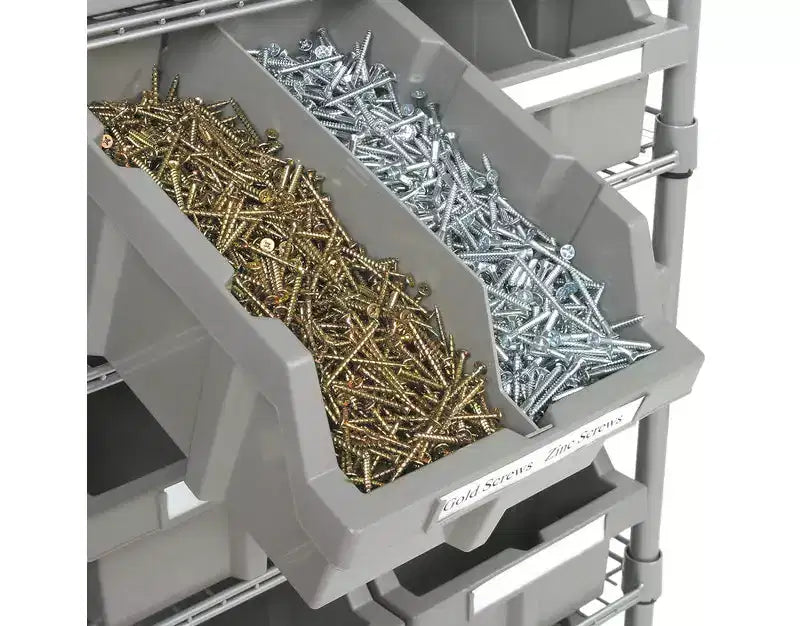 7-Tier NSF-Certified 22-Bin Rack Storage System, Steel Wire with Mobile Wheels and Leveling Feet
