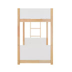 Kids Twin-Over-Twin Bunk Bed, Convertible to 2 Twin Beds, Solid Wood Frame with Ladder and Guardrails