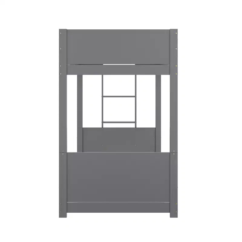 Kids Twin-Over-Twin Bunk Bed, Convertible to 2 Twin Beds, Solid Wood Frame with Ladder and Guardrails