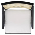Rattan Accent Chair, Black & Natural Linen Upholstered Ash Wood Chair