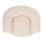 Swivel Accent Chair in Sand, Faux Lambswool Polyester Upholstered Chair with Pine Wood Frame