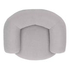 Swivel Accent Chair in Sand, Faux Lambswool Polyester Upholstered Chair with Pine Wood Frame