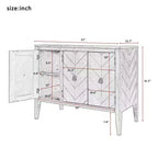 Vintage Accent Storage Cabinet with Adjustable Shelf, Solid Wood Sideboard Console Table Sofa Table