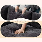 108 L-Shaped Boneless Sectional Sofa, Modern Oversized Cloud Couch for Living Room, No Assembly