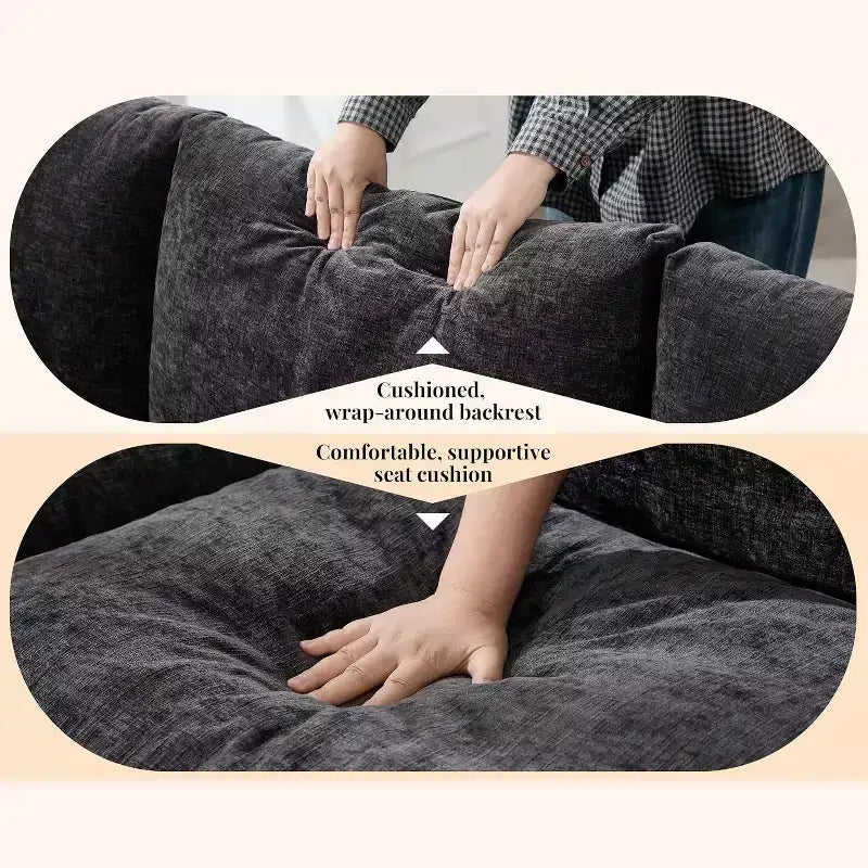 108 L-Shaped Boneless Sectional Sofa, Modern Oversized Cloud Couch for Living Room, No Assembly