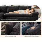108 L-Shaped Boneless Sectional Sofa, Modern Oversized Cloud Couch for Living Room, No Assembly