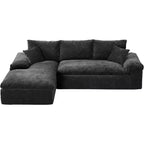 108 L-Shaped Boneless Sectional Sofa, Modern Oversized Cloud Couch for Living Room, No Assembly