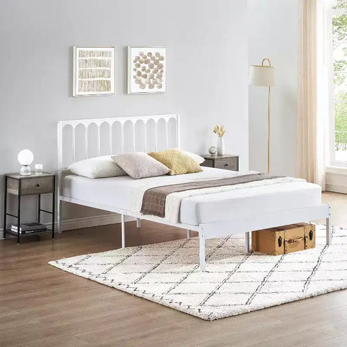 COZONY 14 Inch Queen Bed Frame with Headboard, Metal Platform Bed, 30 Min Assembly
