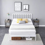 14 Inch Queen Metal Platform Bed Frame with Headboard, Noise-Free, Under-Bed Storage, 30 Min Assembly