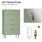 5-Drawer Dresser with Wide Drawers - Modern Wooden Chest for Bedroom, Living Room, Closet & Hallway Storage