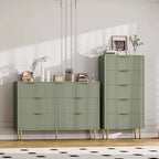 5-Drawer Dresser with Wide Drawers - Modern Wooden Chest for Bedroom, Living Room, Closet & Hallway Storage