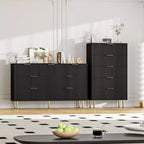 5-Drawer Dresser with Wide Drawers - Modern Wooden Chest for Bedroom, Living Room, Closet & Hallway Storage