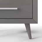 2 Drawer Nightstand for Nursery or Bedroom, Mid-Century Modern with Ball-Bearing Glides, Non-Toxic Finish
