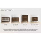 2 Drawer Nightstand for Nursery or Bedroom, Mid-Century Modern with Ball-Bearing Glides, Non-Toxic Finish