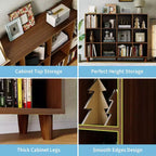 Freestanding Cube Bookshelf Organizer, Leg Base Open Bookcase, Modern Storage Shelf for Home Office, Living Room & Bedroom