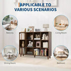 Freestanding Cube Bookshelf Organizer, Leg Base Open Bookcase, Modern Storage Shelf for Home Office, Living Room & Bedroom