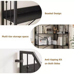 Corner 5 Tier Bookshelf, 72 l Shaped Tall Bookcase Shelf Storage Organizer, Modern Book Shelf for Bedroom, Living Room and Home Office