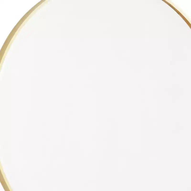 30" Gold Metal Round Framed Bathroom Vanity Mirror, Waterproof & Rust-Resistant Wall Mount