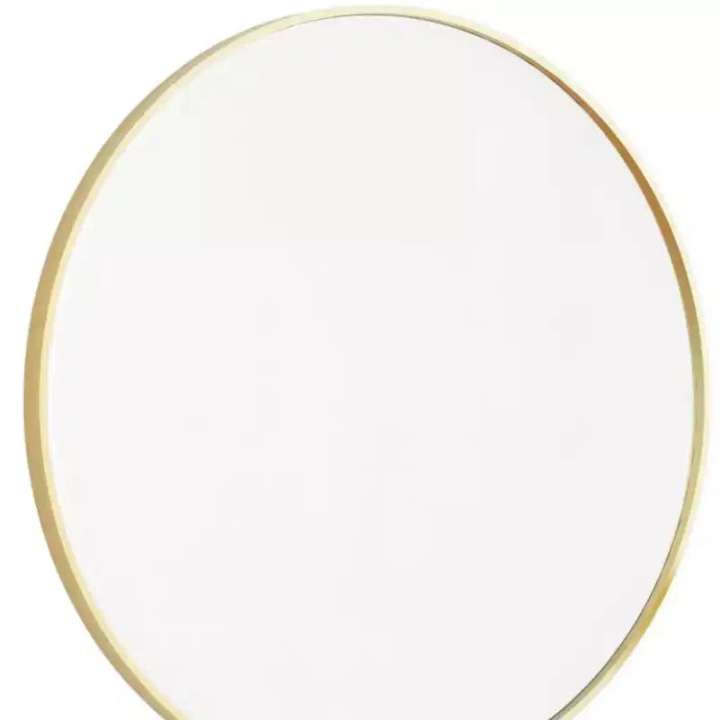 30" Gold Metal Round Framed Bathroom Vanity Mirror, Waterproof & Rust-Resistant Wall Mount