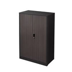 27.5" Metal Folding Storage Cabinet, Filing Cabinet with Locking Doors & Adjustable Shelves, Black
