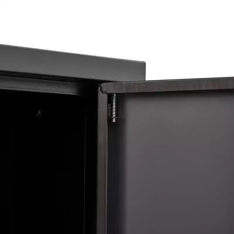 27.5" Metal Folding Storage Cabinet, Filing Cabinet with Locking Doors & Adjustable Shelves, Black