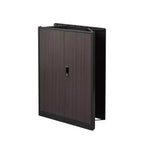 27.5" Metal Folding Storage Cabinet, Filing Cabinet with Locking Doors & Adjustable Shelves, Black
