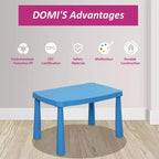 Children's Activity Table for Classroom and Home, Lightweight Rectangular Kids Table with Rounded Corners
