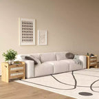 Rattan Nightstand with Charging Station, 2-Drawer Boho Bedside Table with Type-C Port and USB