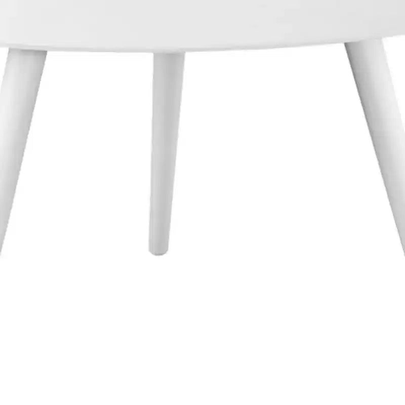 14" White Aluminum End Table, Triangular Lightweight Side Table for Living Room or Bedroom