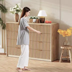 Fluted Dresser for Bedroom, 8 Drawer Dresser, Large Capacity & Anti-Tip, Modern Chest of Drawers with Metal Handles, Wooden Dressers Closet Storage