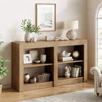 59-Inch Entryway Table with 2-Tier Shelf, Rectangle Design Sofa Console Table for Entryway, Living Room, Hallway, Oak Color