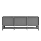 59" Modern TV Stand for 60" TVs, Grey MDF Media Console with Multifunctional Storage & Silent Magnetic Doors