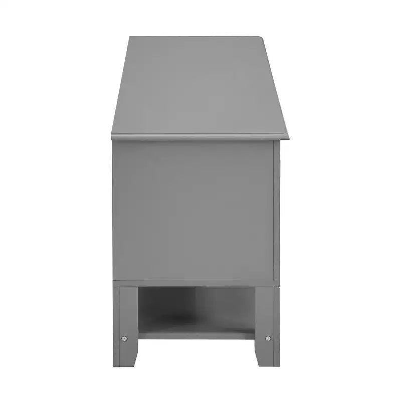 59" Modern TV Stand for 60" TVs, Grey MDF Media Console with Multifunctional Storage & Silent Magnetic Doors