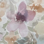 Traditional Rolled Arm Accent Chair with Pewter Nailheads Floral Pattern Pink