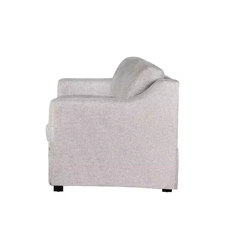 Queen Size Pullout Sofa Bed, Linen Convertible Couch with Innerspring Mattress, Seats 3