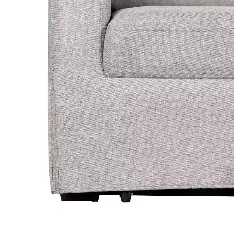 Queen Size Pullout Sofa Bed, Linen Convertible Couch with Innerspring Mattress, Seats 3