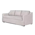 Queen Size Pullout Sofa Bed, Linen Convertible Couch with Innerspring Mattress, Seats 3