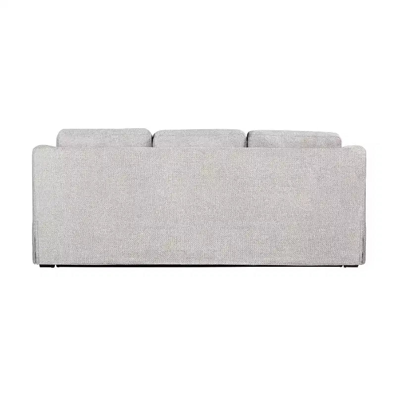 Queen Size Pullout Sofa Bed, Linen Convertible Couch with Innerspring Mattress, Seats 3
