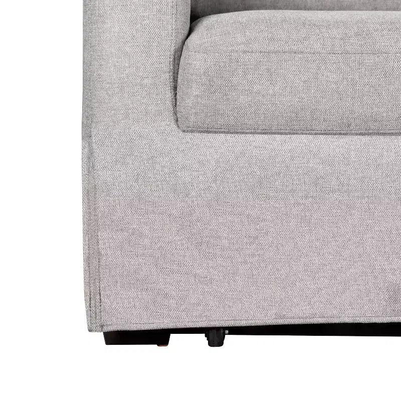 Queen Size Pullout Sofa Bed, Linen Convertible Couch with Innerspring Mattress, Seats 3