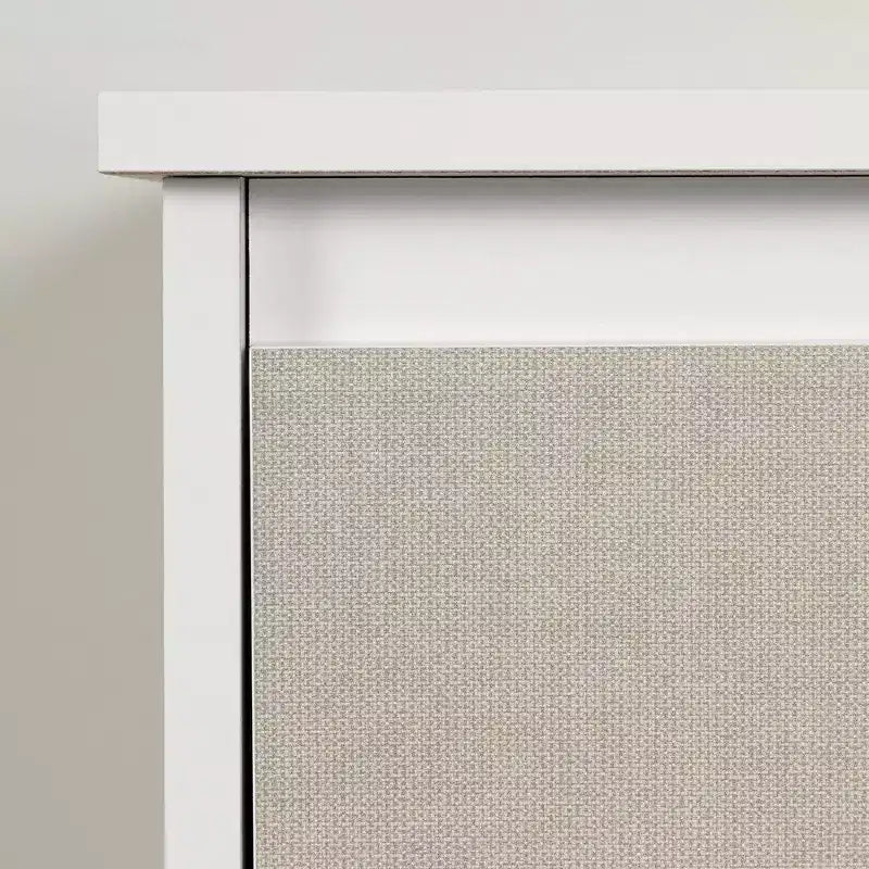 6 Drawer Double Dresser White/Beige