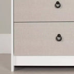 6 Drawer Double Dresser White/Beige